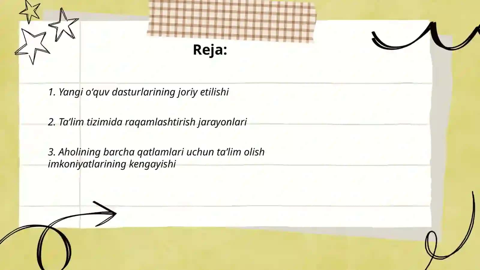 Yangi Ozbekistonda talim sohasida amalga oshirilayotgan islohatlar 2