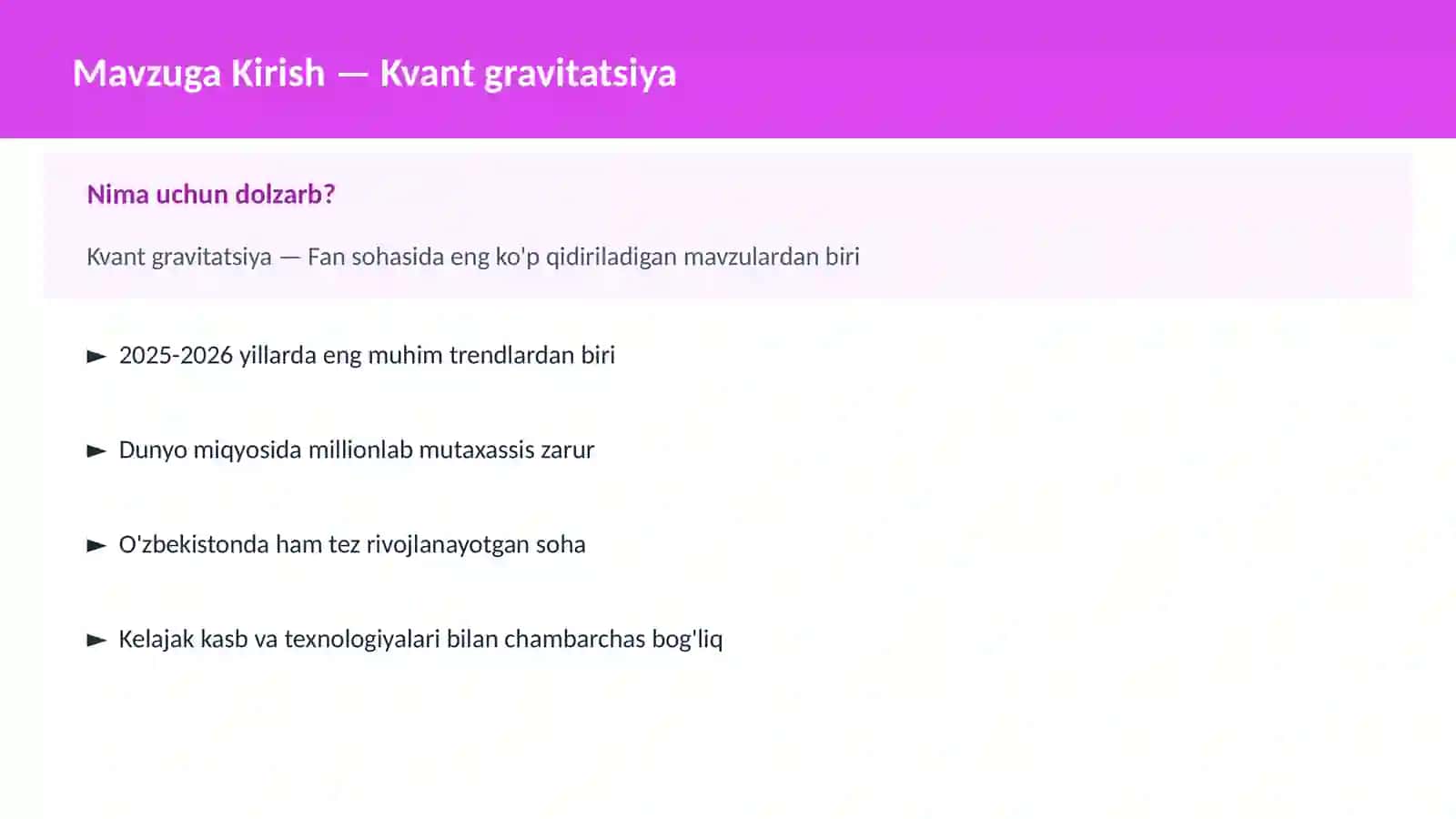 Kvant gravitatsiya 2