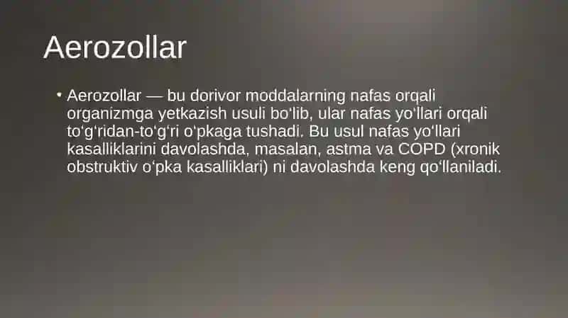 Aerozollar va Kolidollar 2