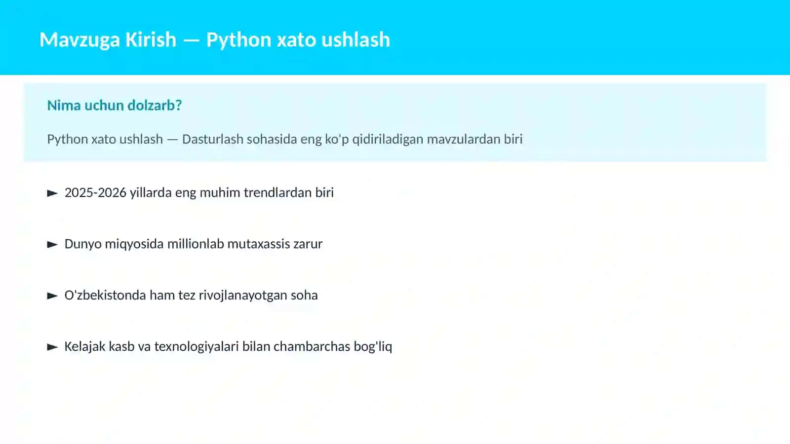 Python xato ushlash 2