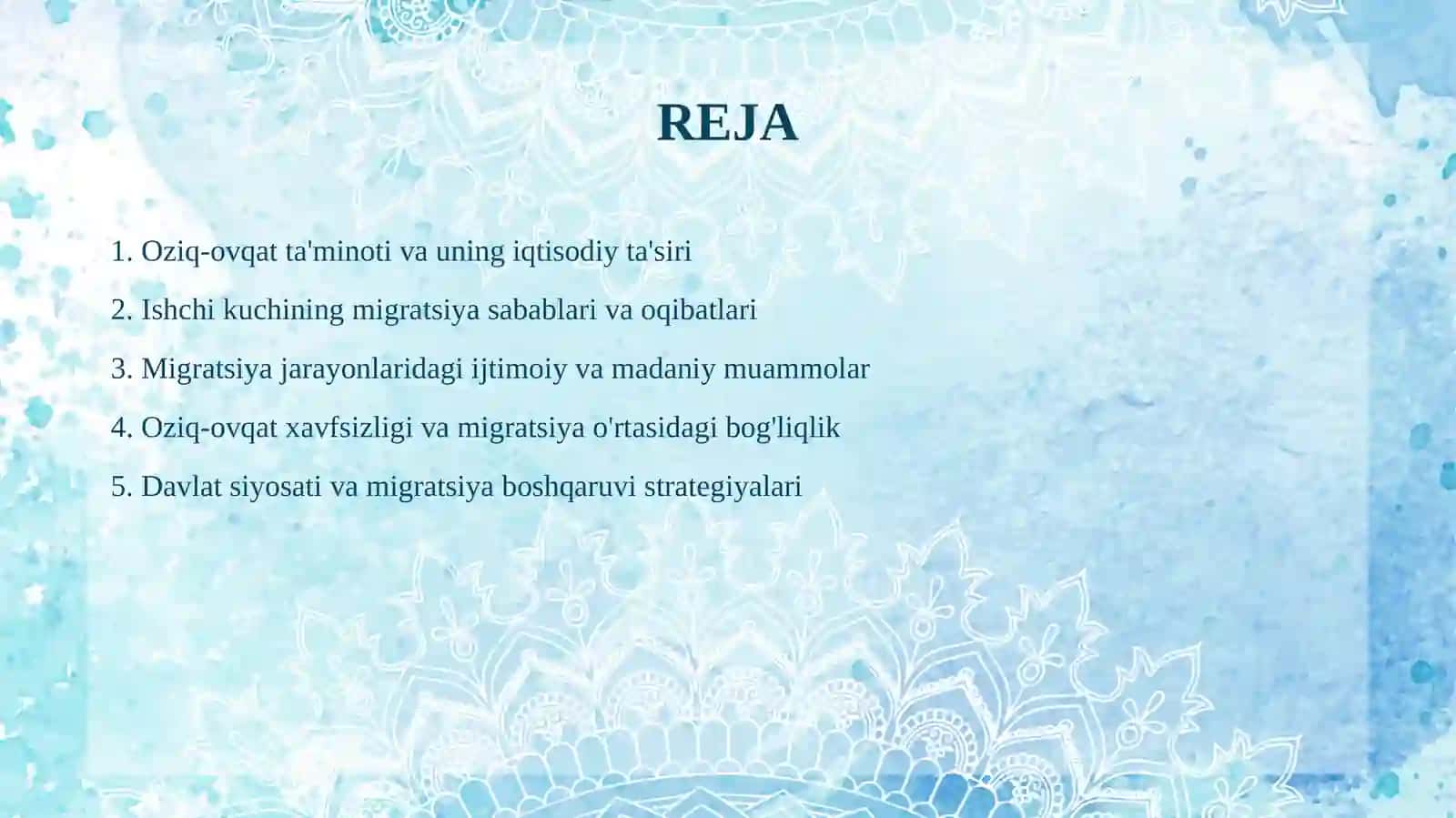 Irlandiya  davlatining oziq-ovqat muammosi, ishchi kuchi migratsiyasi va migratsiya  jarayonlaridagi muammolar tahlili 2