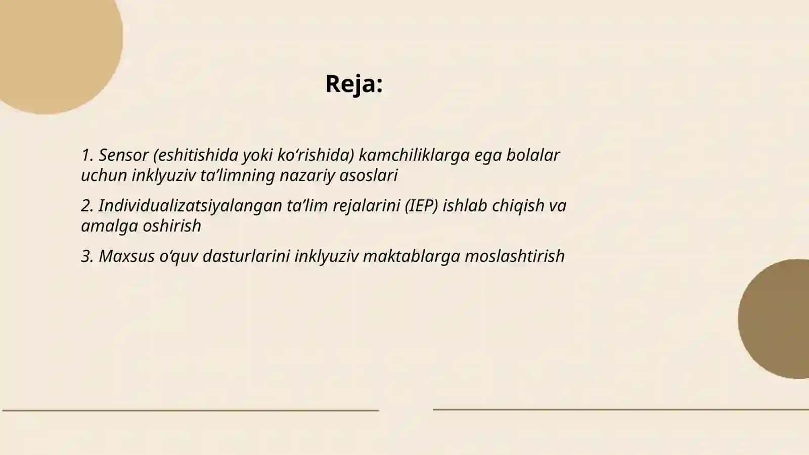 Sensor(eshitishida yoki koʻrishida) kamchiliklarga ega boʻlgan bolalar uchun inklyuziv taʼlim strategiyalari va ularni amalga oshirish shart-sharoitlari 2