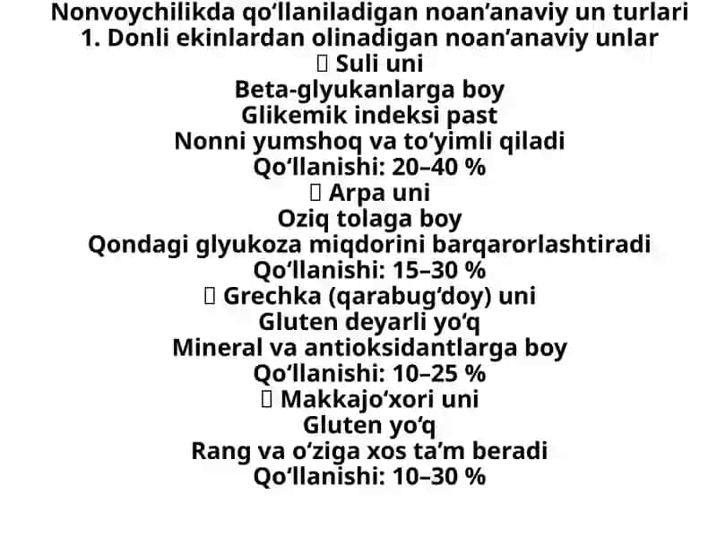 Nonvoychilikdaqoʻllaniladigannoanʼanaviyunturlari 2