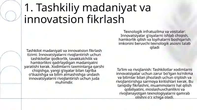 Korxonalarda Yangiliklarni Ishlab Chiqishni Tashkiliy-Texnologik Tayyorlash Asoslari 2
