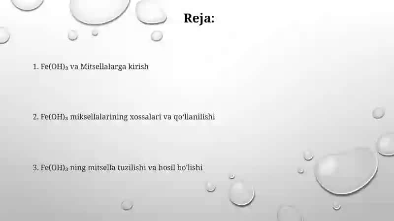 Fe(OH)3 mitsella tuzilishi 2