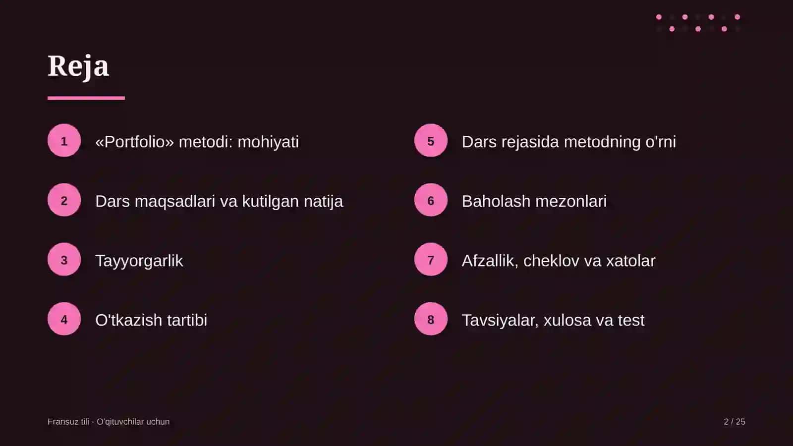 fransuz tili darslarida portfolio metodidan foydalanish 2321 2