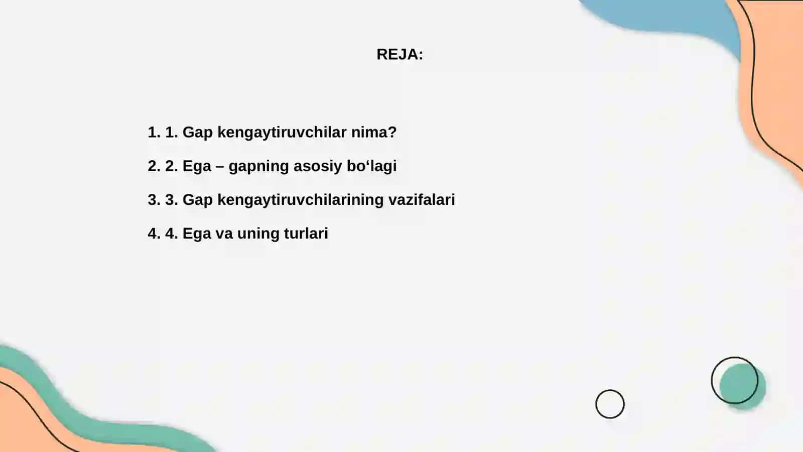 Gap kengaytiruvchilari va ega 2
