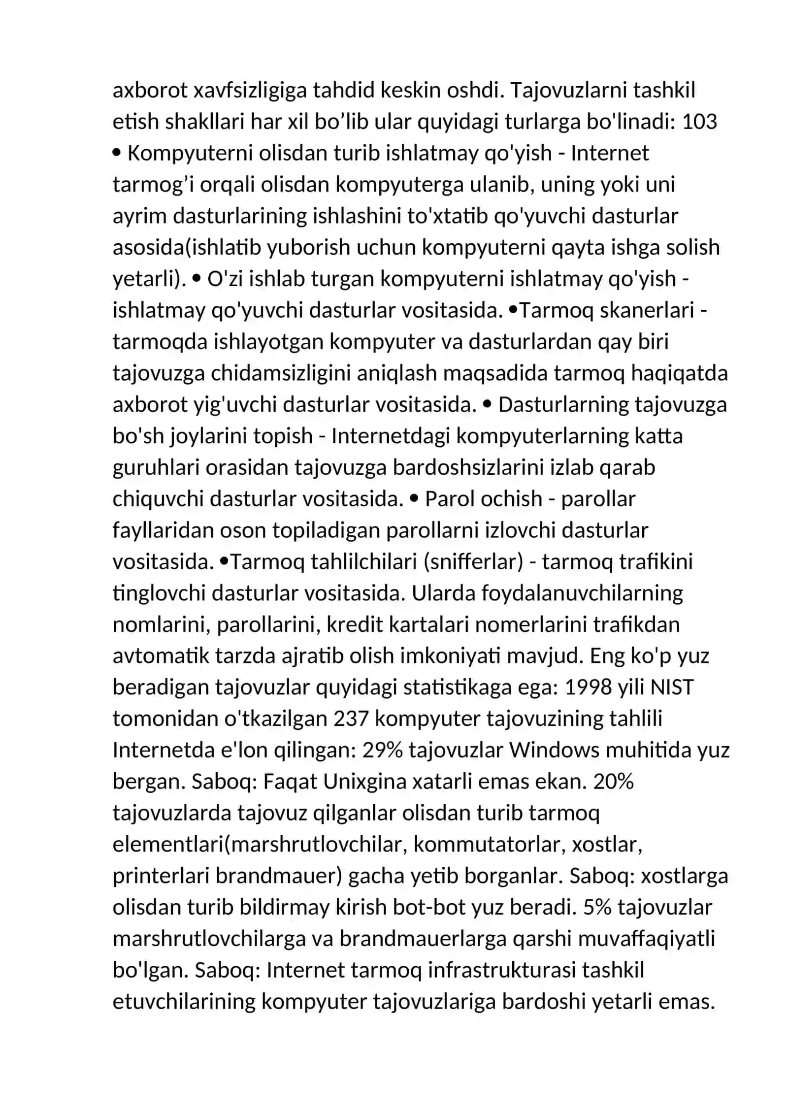 RAQAMLI IQTISODIY AXBOROT XAVFSIZLIGI MUAMMOLARI 2