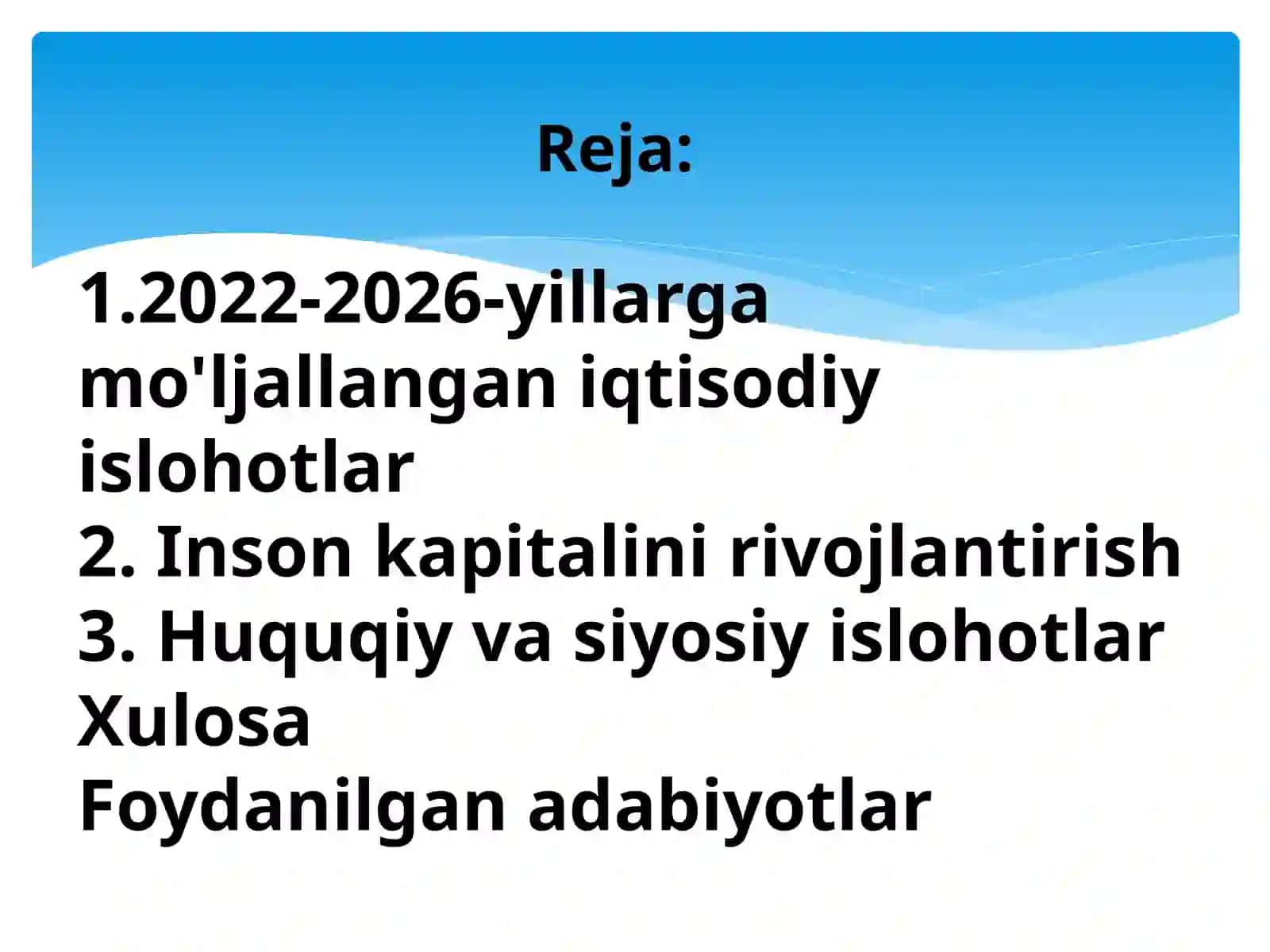 Yangi O‘zbekiston taraqqiyot strategiyasi 2