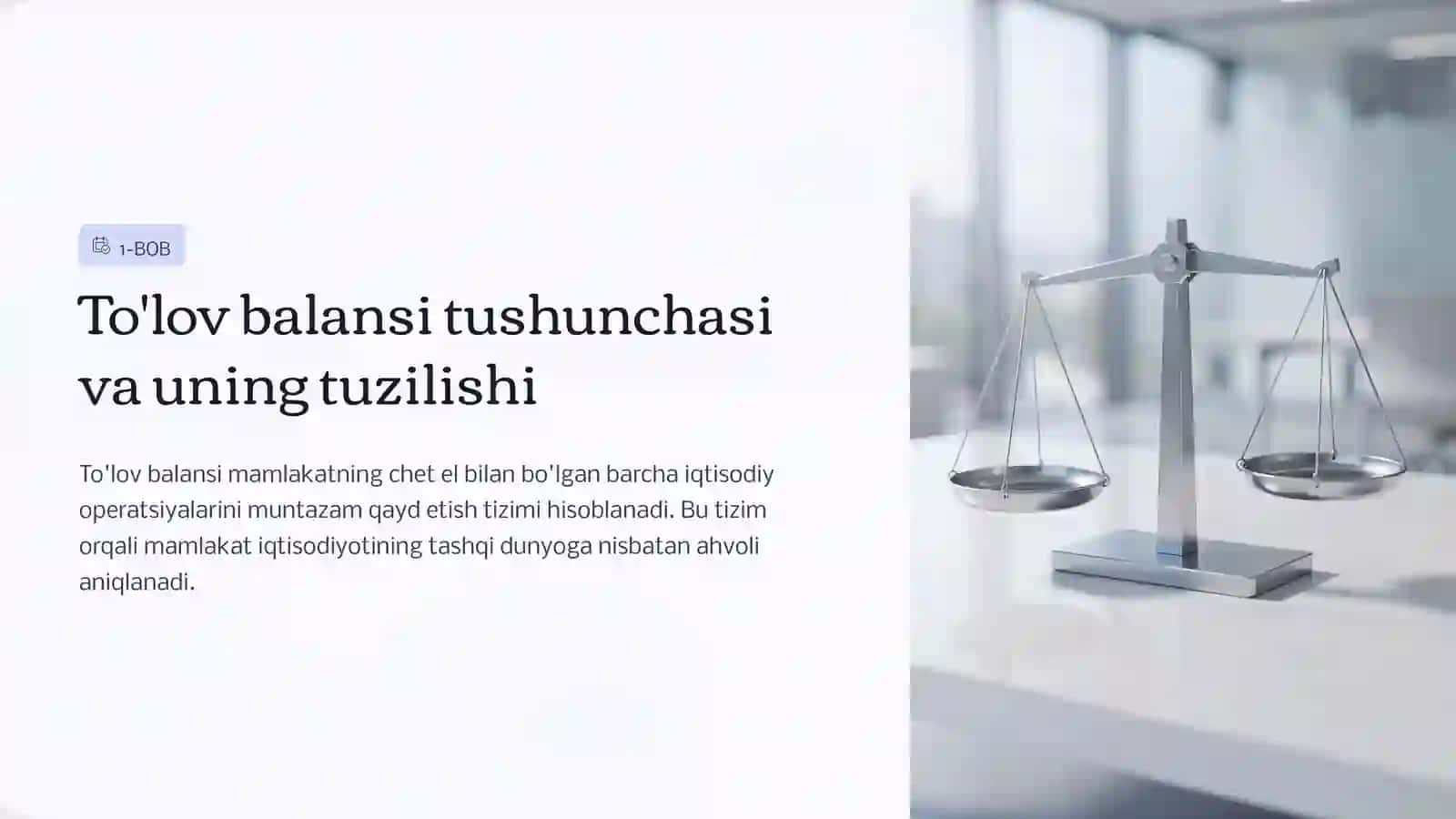To'lov balansi: Mamlakatning iqtisodiy ko'zgusi 2