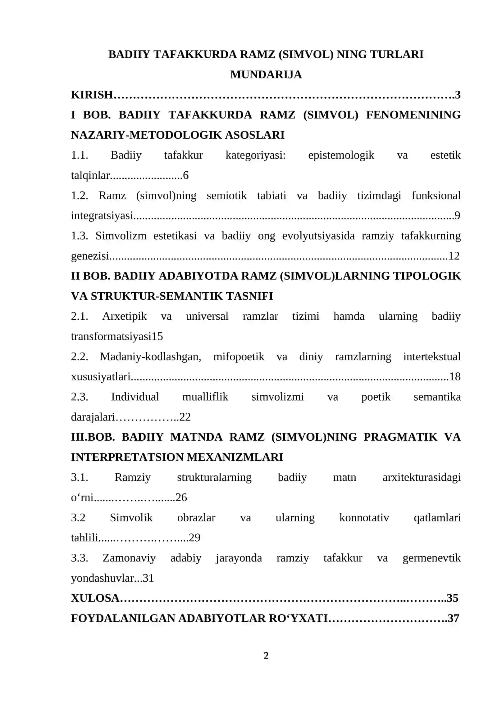 Badiiy tafakkurda ramz (simvol) ning turlari 2