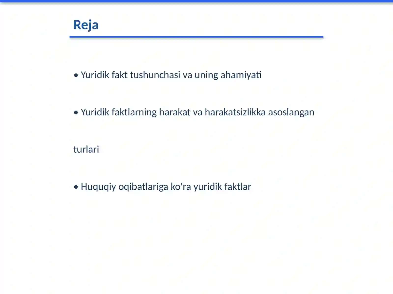 Fuqarolik huquqida yuridik faktlarning turlari 2