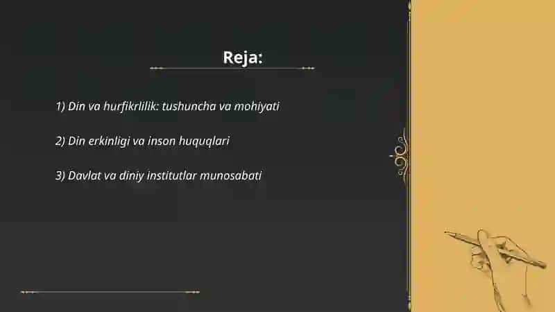 Din va hurfikrlilik 2