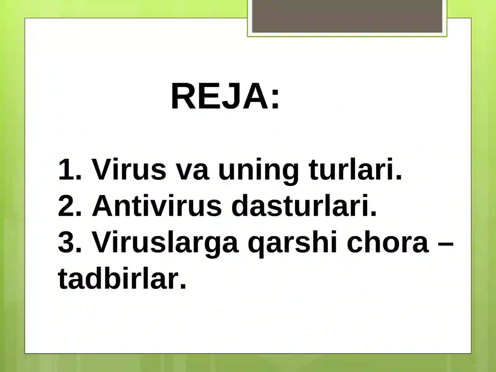 Kompyuter viruslaridan himoyalani 2