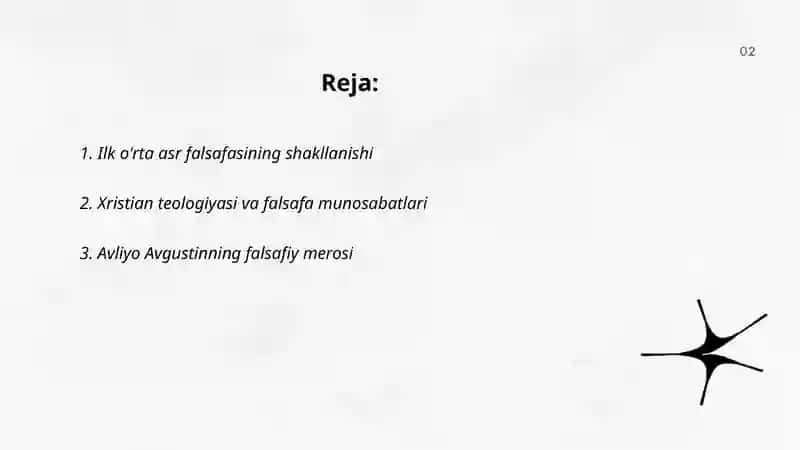 Ilk o'rta asr falsafasi va uyg'onish davri 2