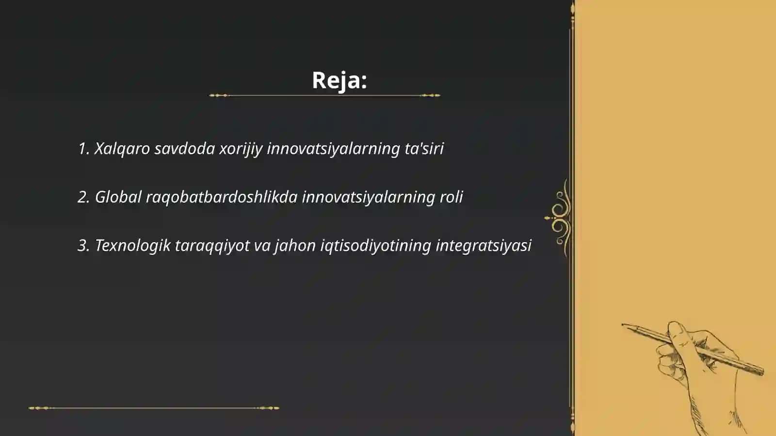 Jahon iqtisodiyotining gilabalashivida xorijiy innovatsiyalarning oʻrni 2