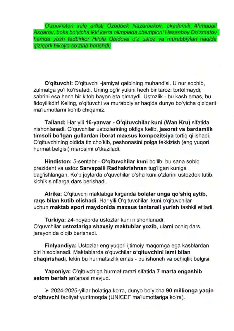 "Kelajak soati" 2