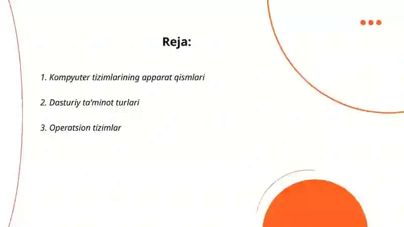 Kompyuter tizimlarining apparat qismlari 2