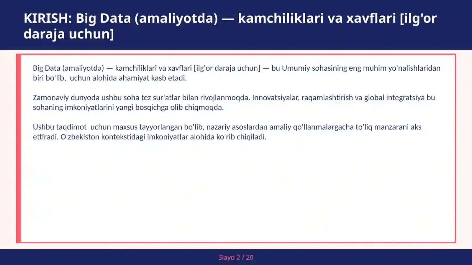 Big Data (amaliyotda) — kamchiliklari va xavflari [ilg'or daraja uchun] 2