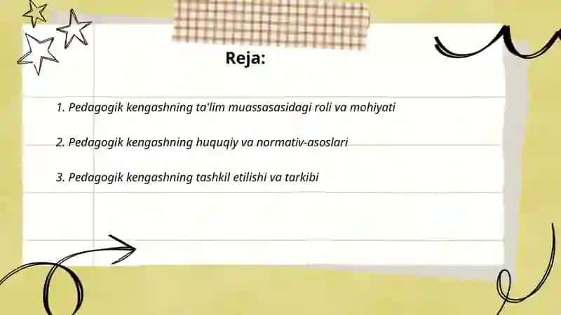 Pedagogik kengash ta'lim muassasasidagi roli va mohiyati 2