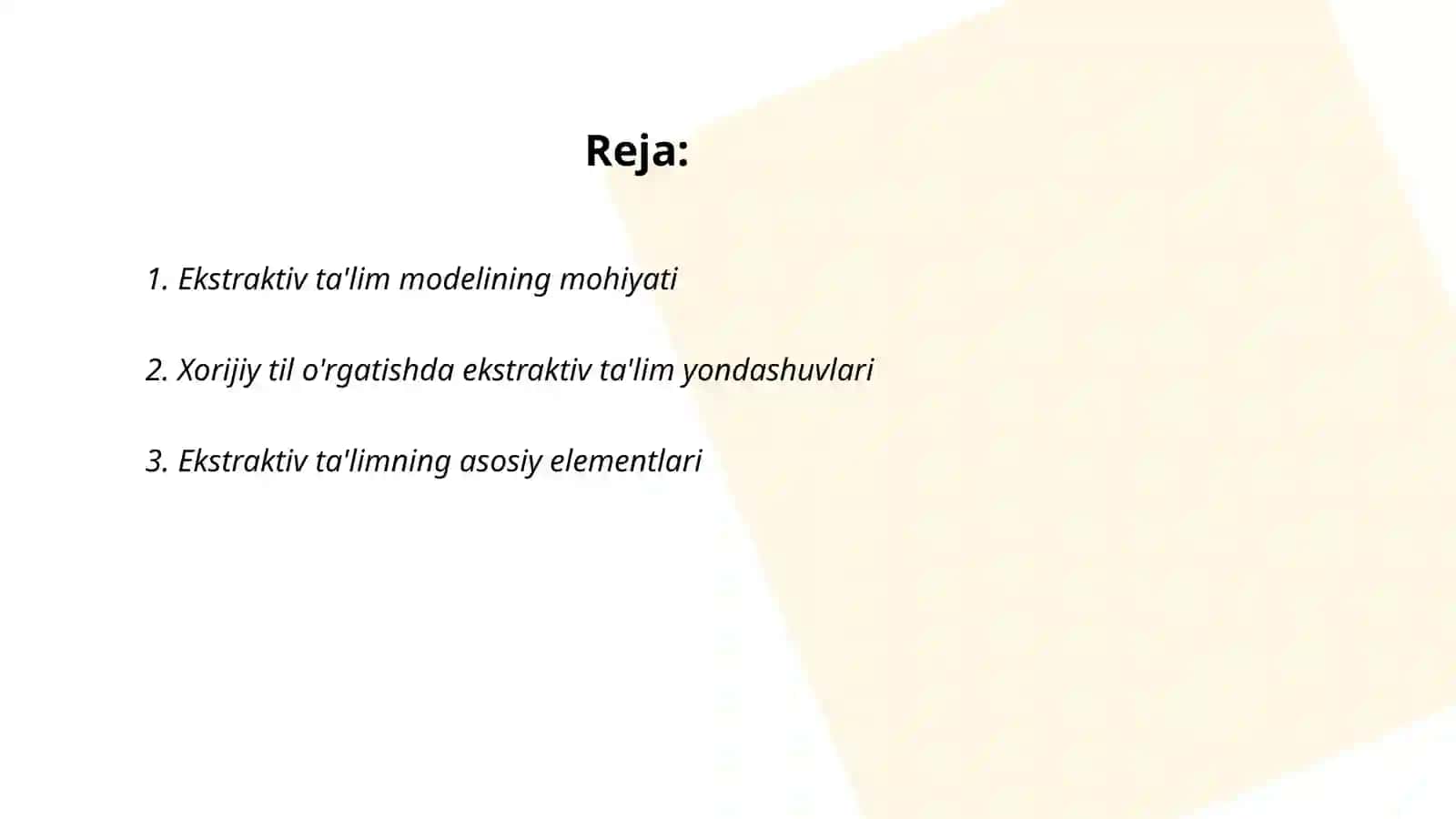 Ekstraktiv ta'lim modeli va uning xorijiy tilni o'rgatishdagi afzalliklari 2