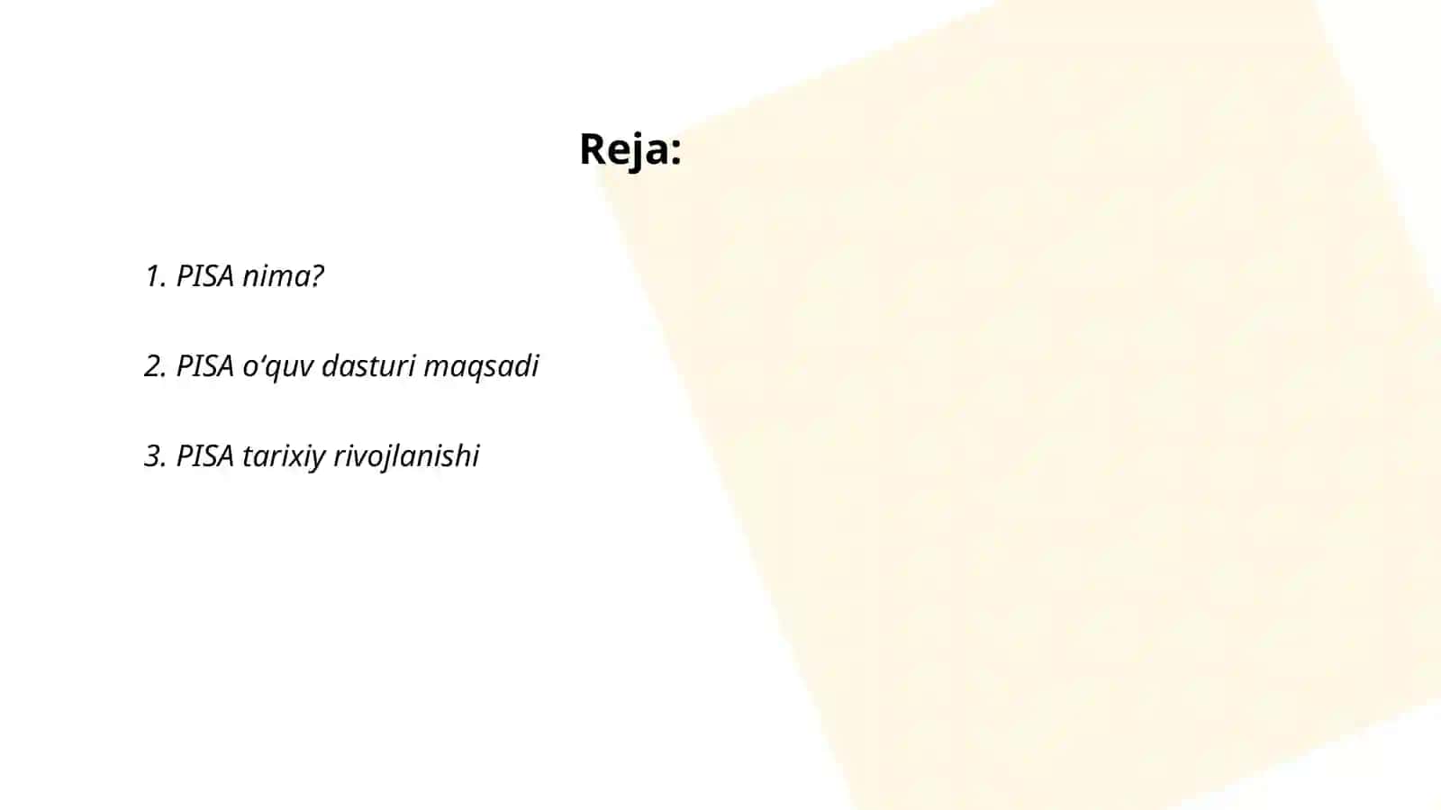 PISA oʻquv dasturi haqida toʻliq maʼlumot va davlatlar reytingi 2
