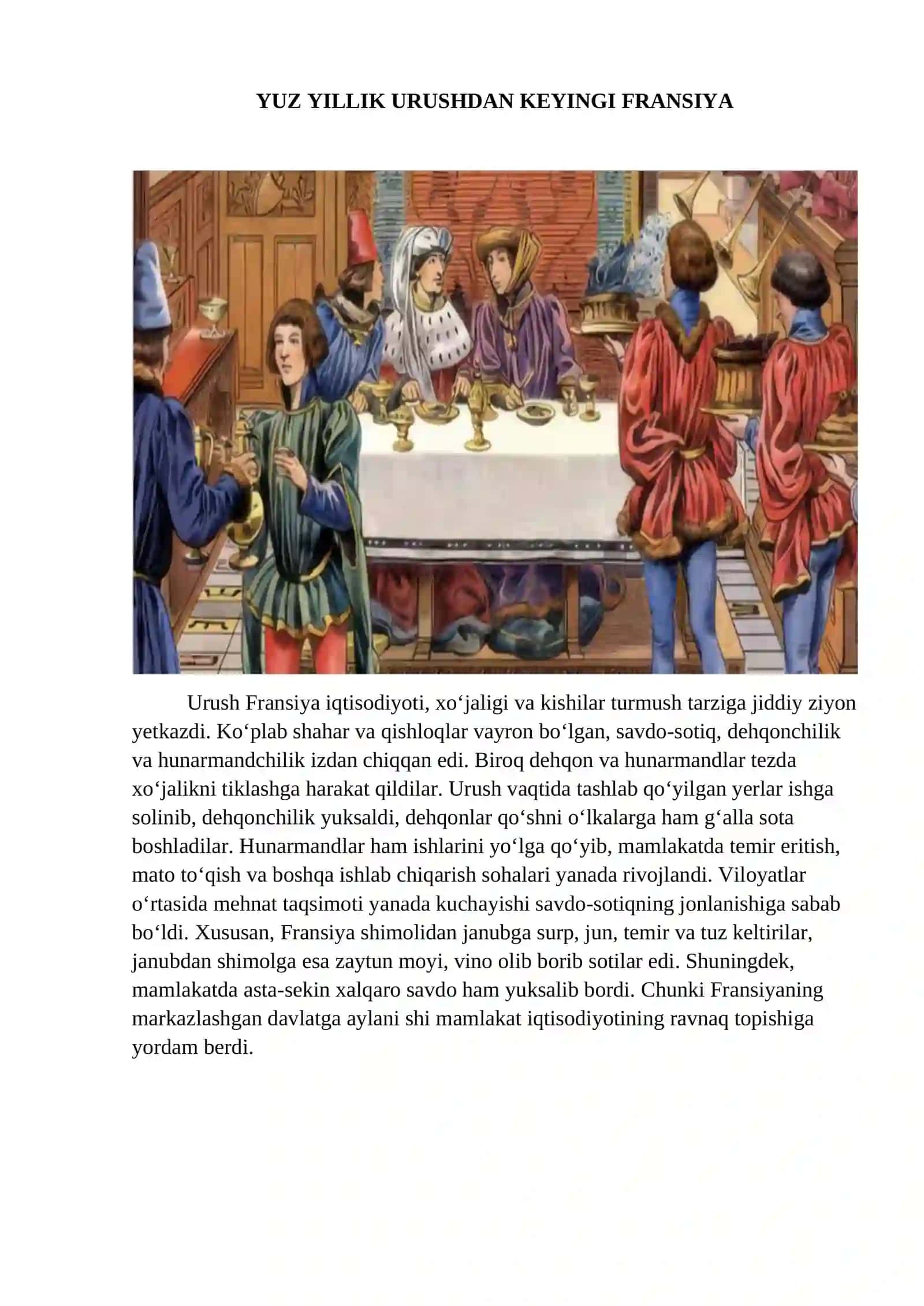 Fransiyani birlashtirishning tugallanishi va uning natijalari 2
