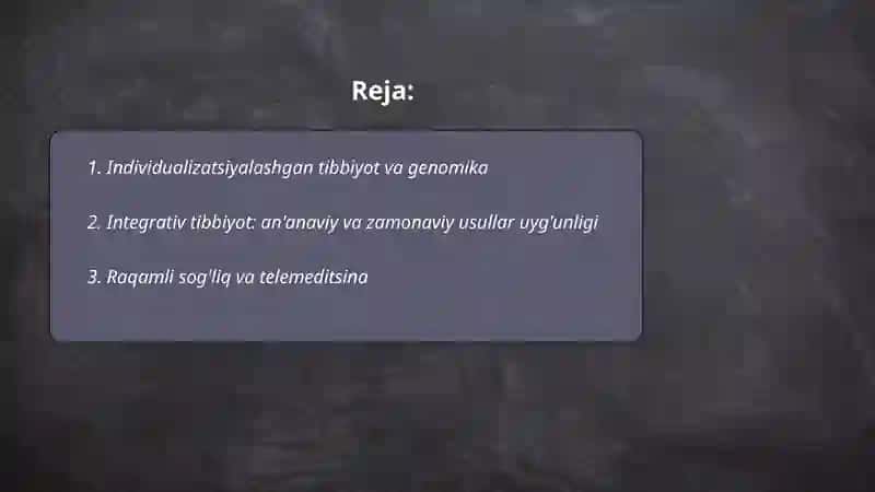 Salomatlikka yangicha qarashlar 2