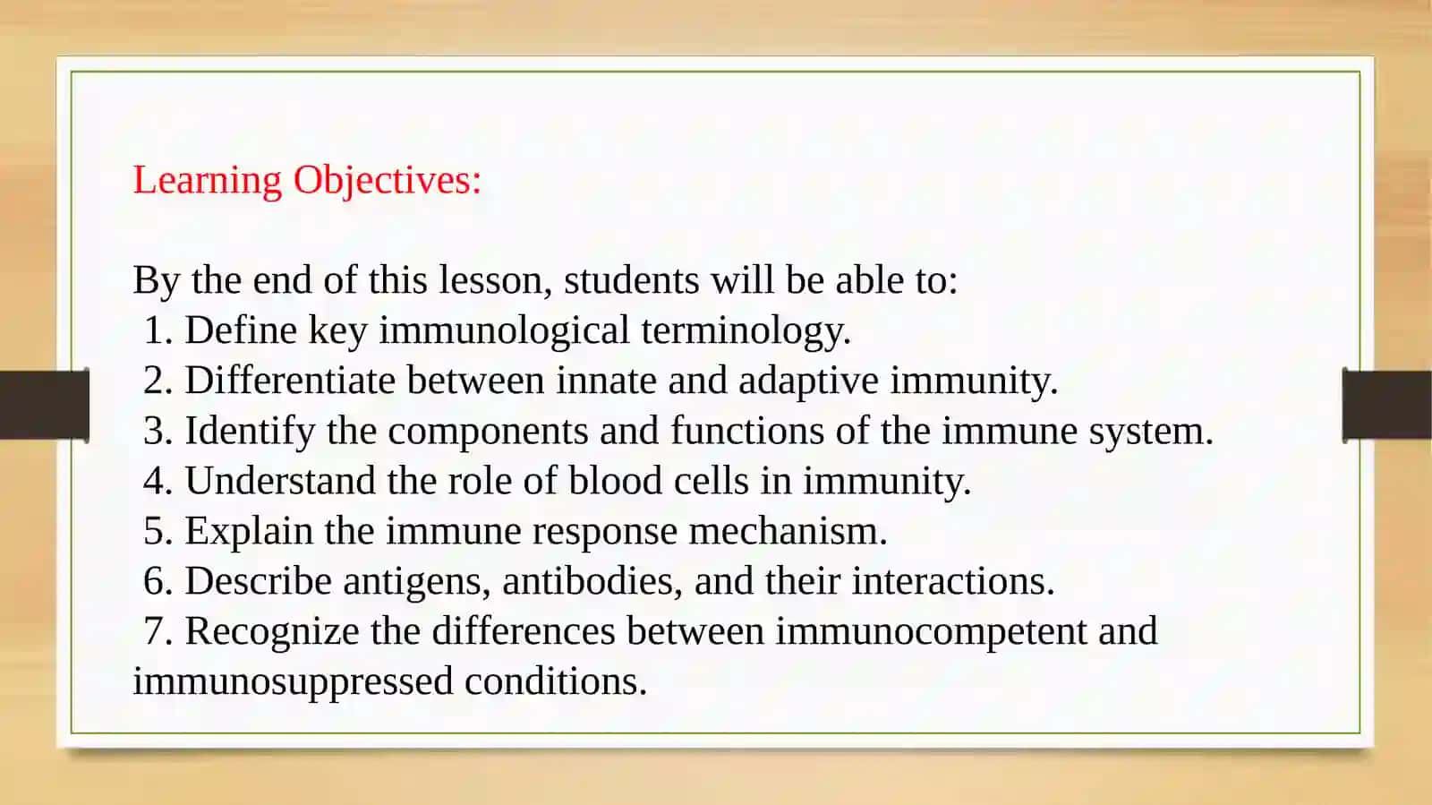 The Human Immune System 2