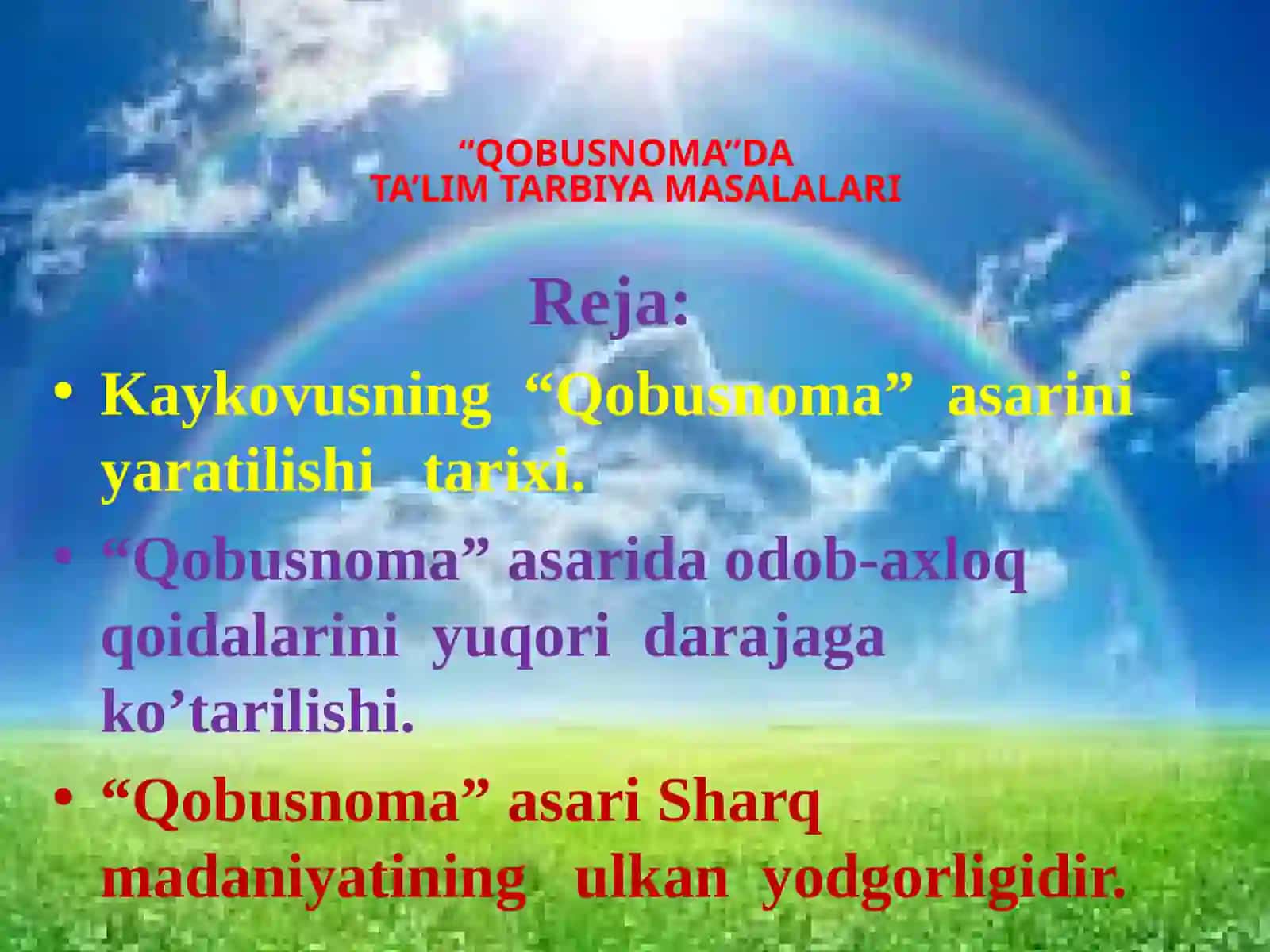 TAQDIMOTI "QOBUSNOMA" 2