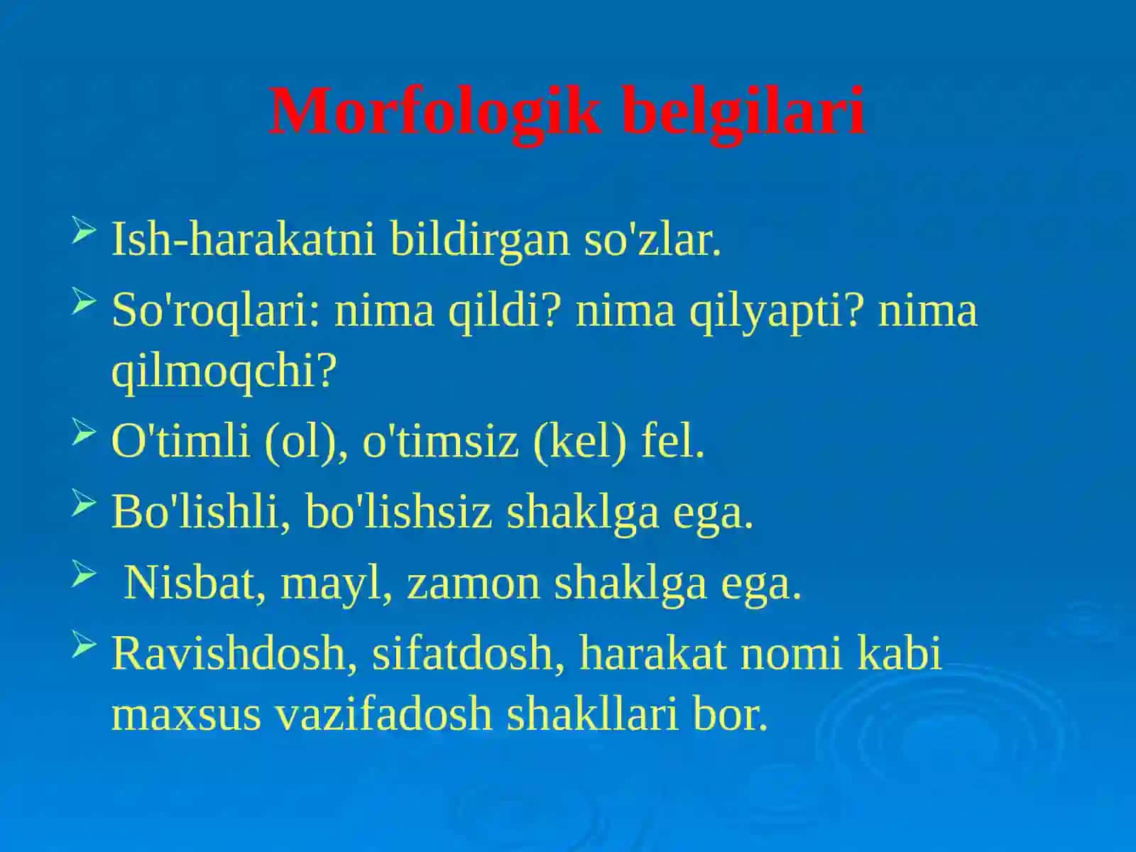 Fe’l mayllari 2