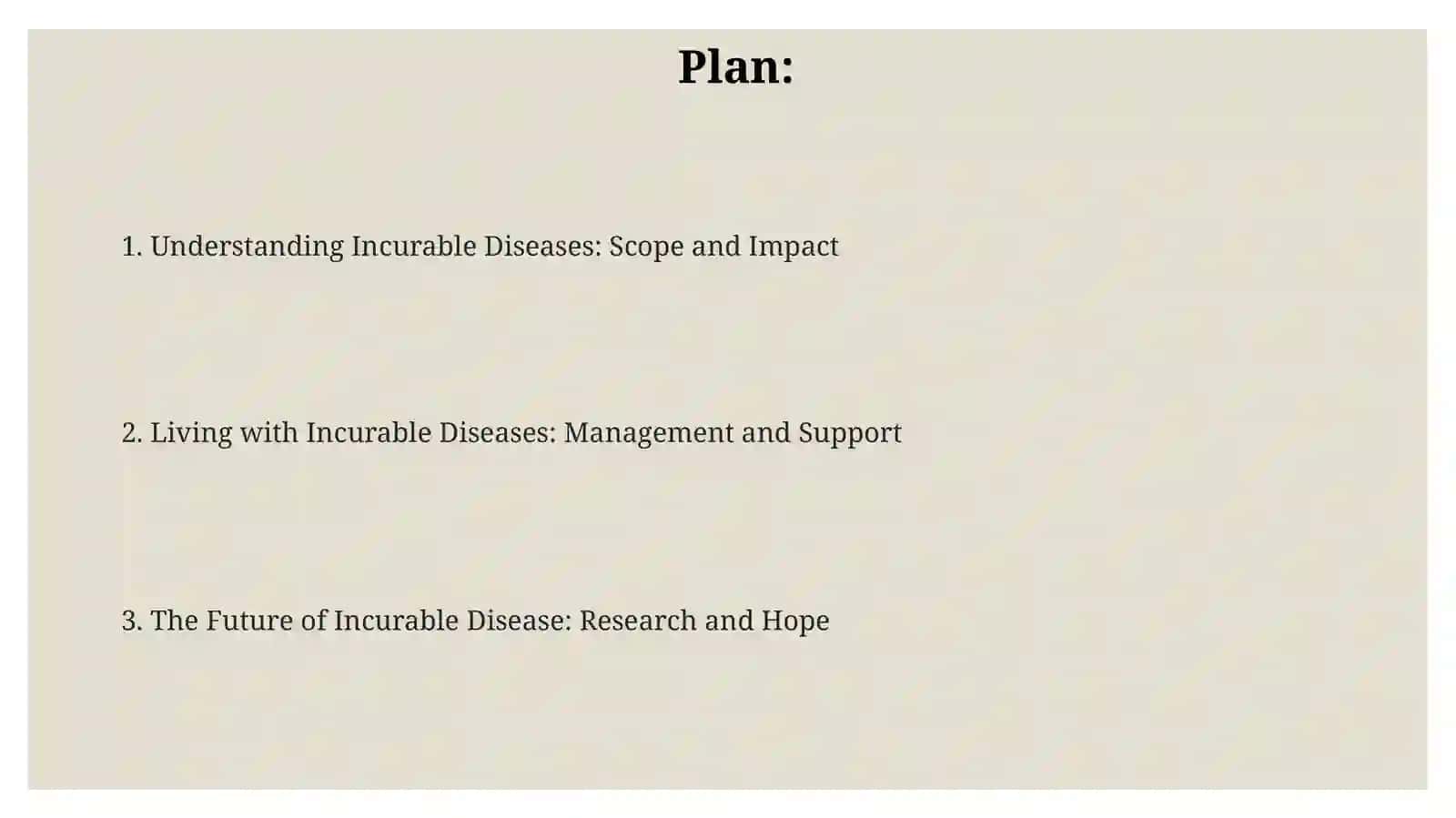About incurable diseases 2