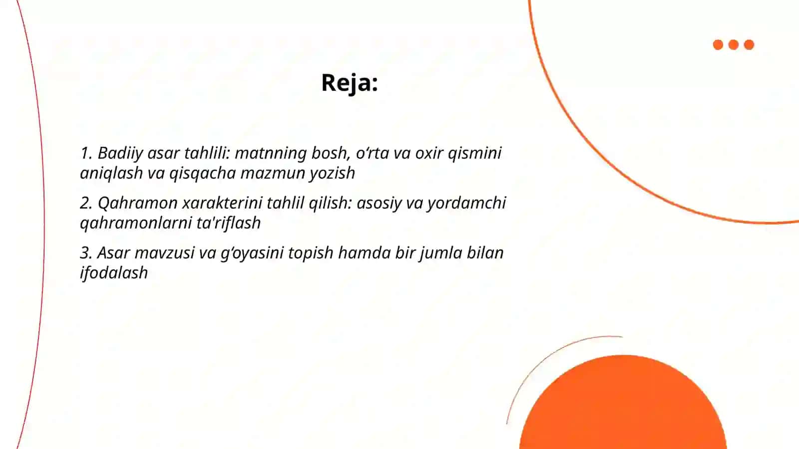 3-sinf O‘qish savodxonligi (3-qism) darslarida badiiy asar tahlili 2