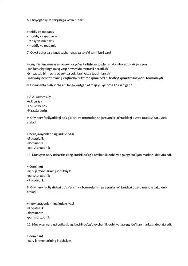 Psixologik testlar 2