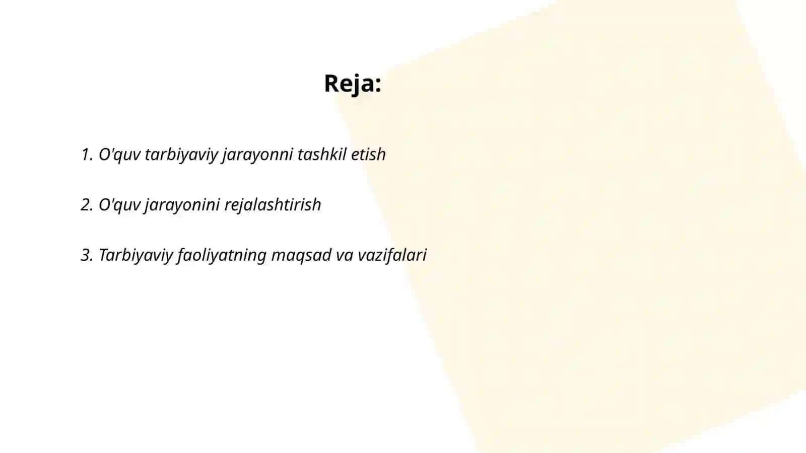 O'quv tarbiyaviy jarayonni boshqarish 2