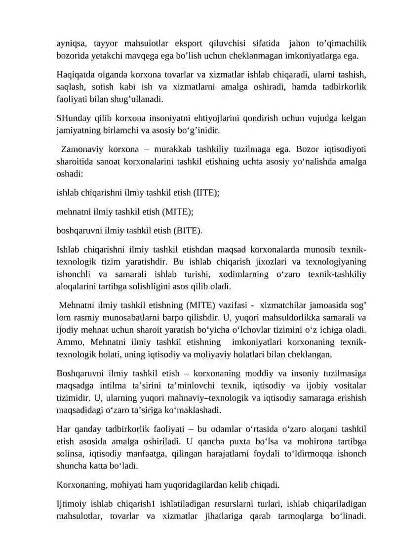 Korxonalarning tashkiliy-xuquqiy shakllari 2