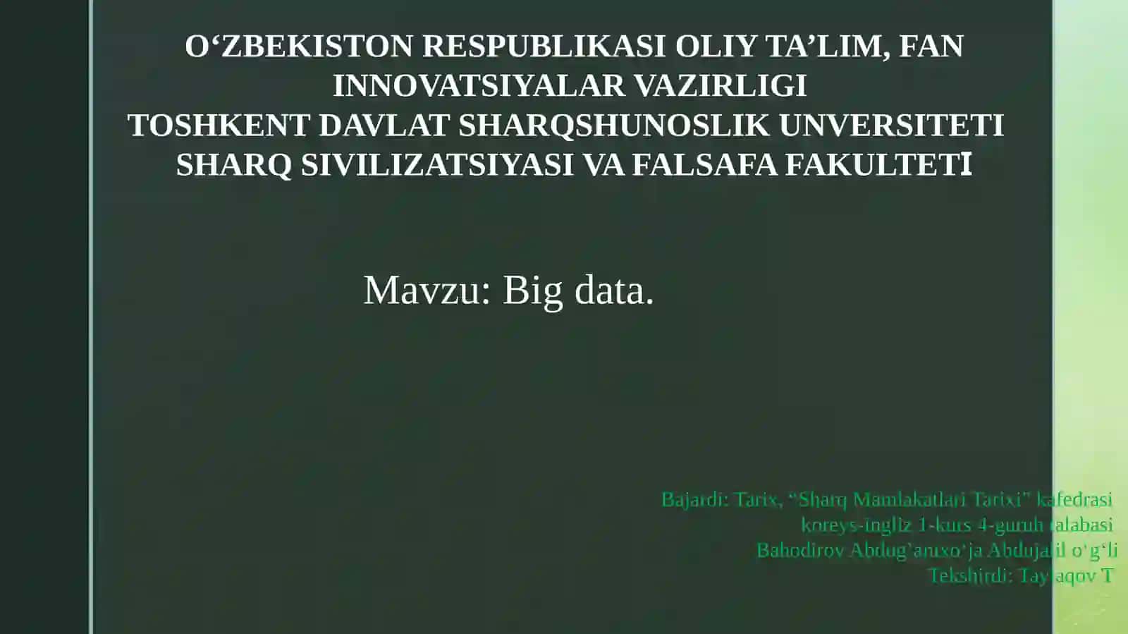 Informatika Maʼlumotlar 2