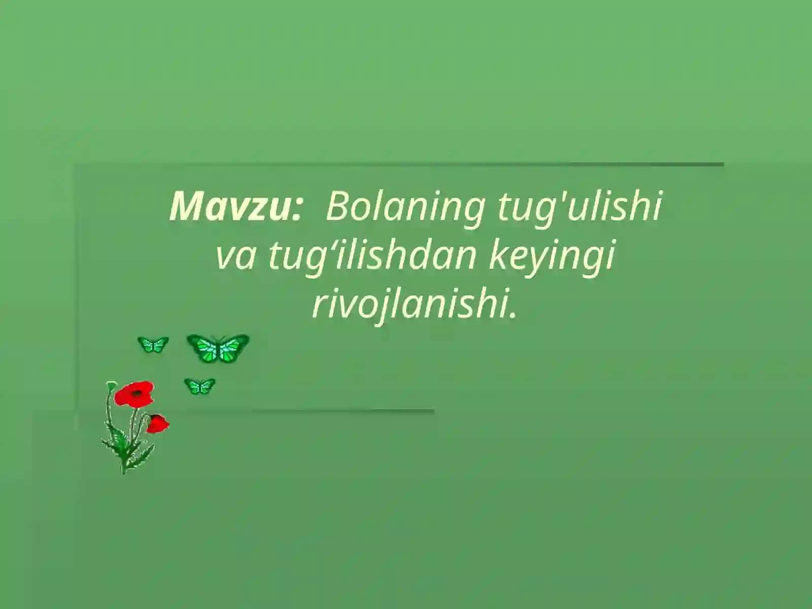 S.H.Sirojiddinov nomidagi respublika akademik litsey tabiiy fanlar kafedrasi biologiya fani o’qituvchisi Gulomova Guli va Radjabova Muyassarning dars ishlanmasi 2