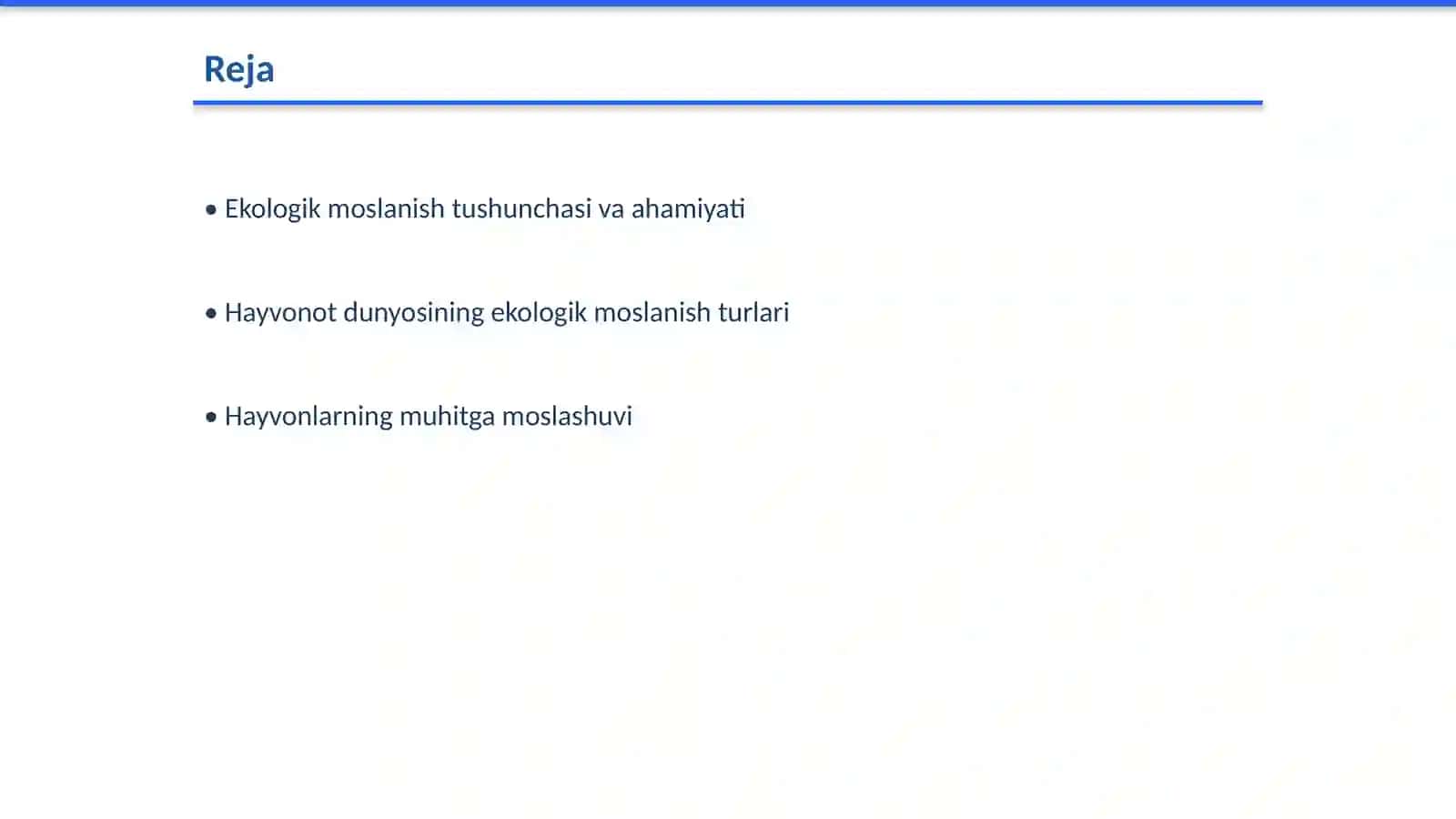 Hayvonot dunyosining ekologik moslanishlari 2