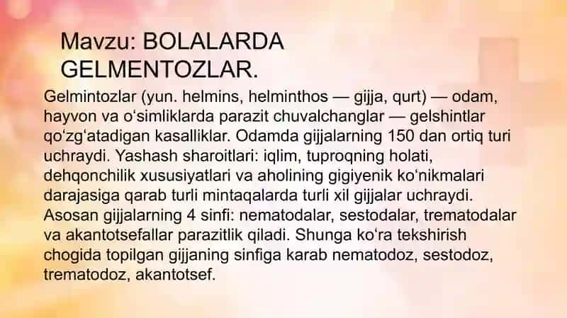 Gelmintozlar 2