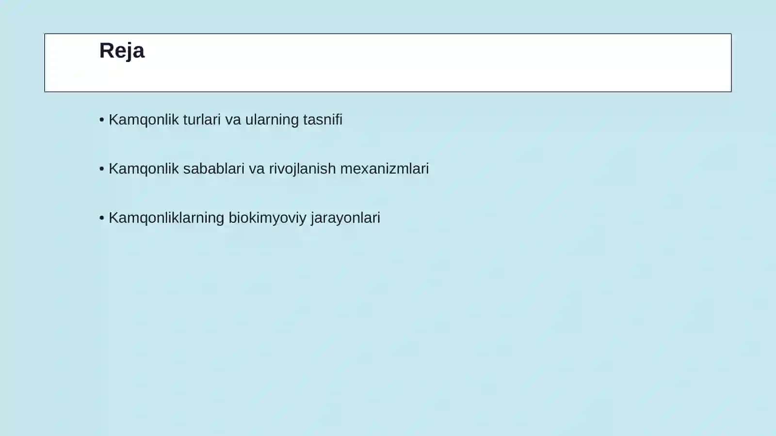 Kamqonlik turlari va sabablari 2
