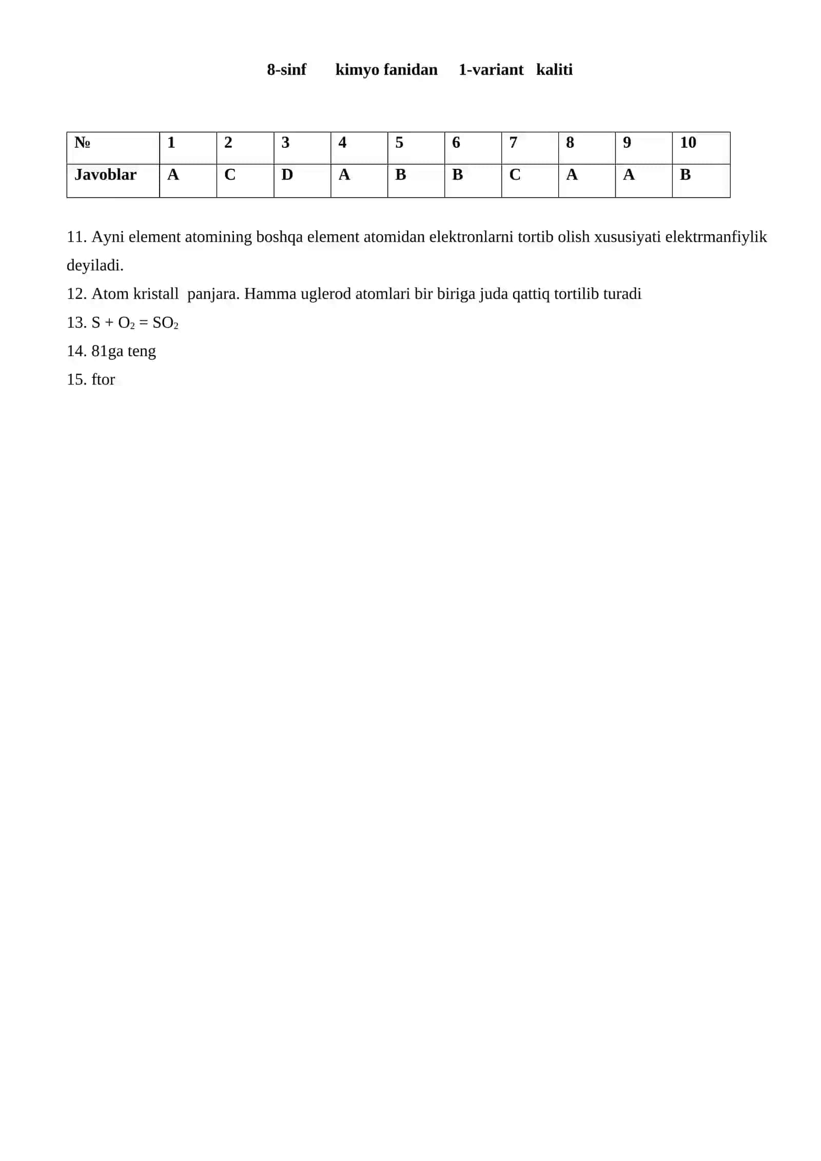 8-sinf 1- variant Monitoring testi 2