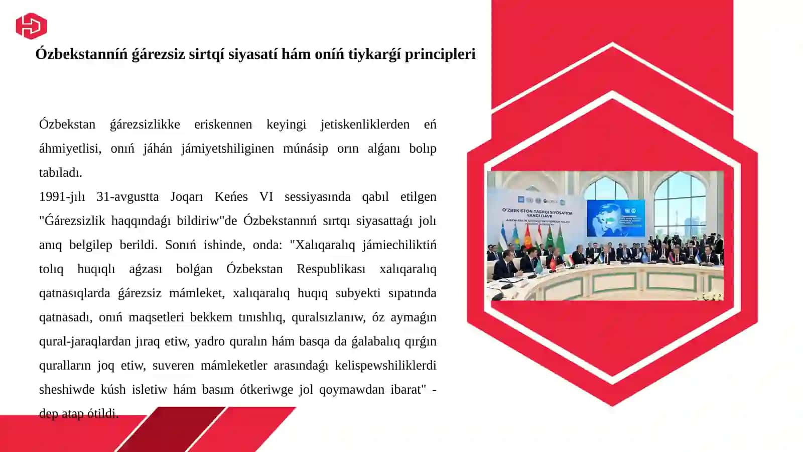 Ózbekstannıń sırtqı siyasatında jańa dáwiri 2