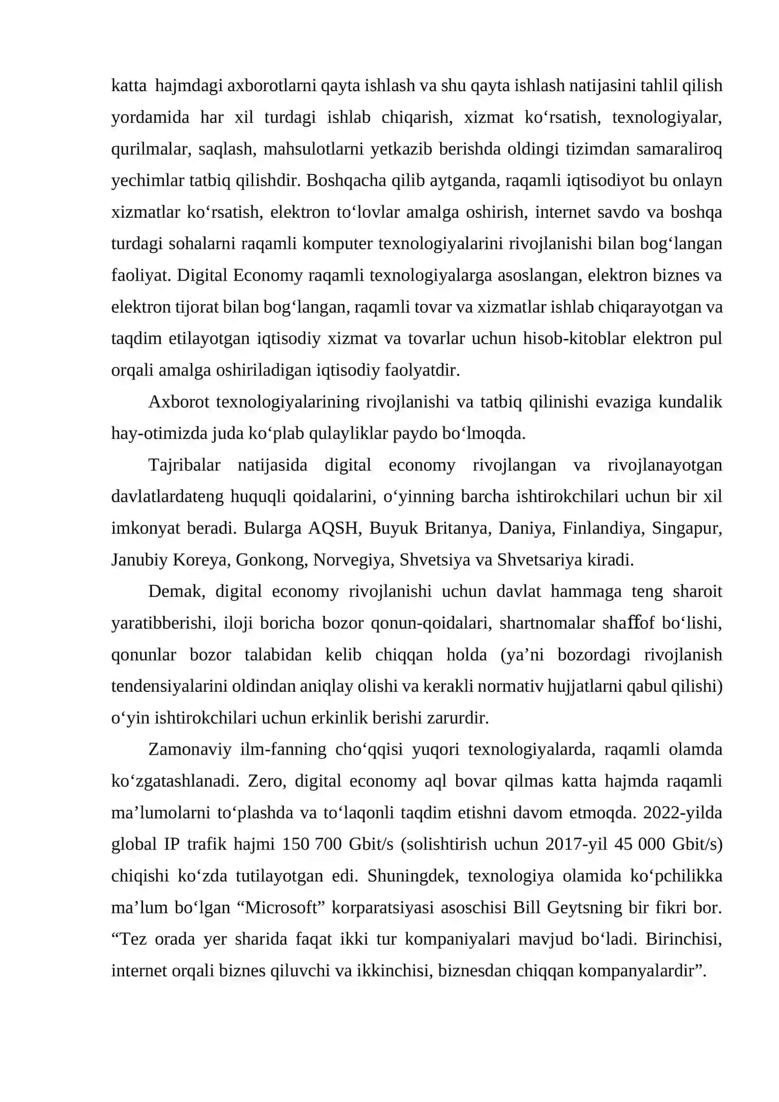 RAQAMLI IQTISODIYOTNI HOZIRGI HAYOTIMIZDAGI OʻRNI 2