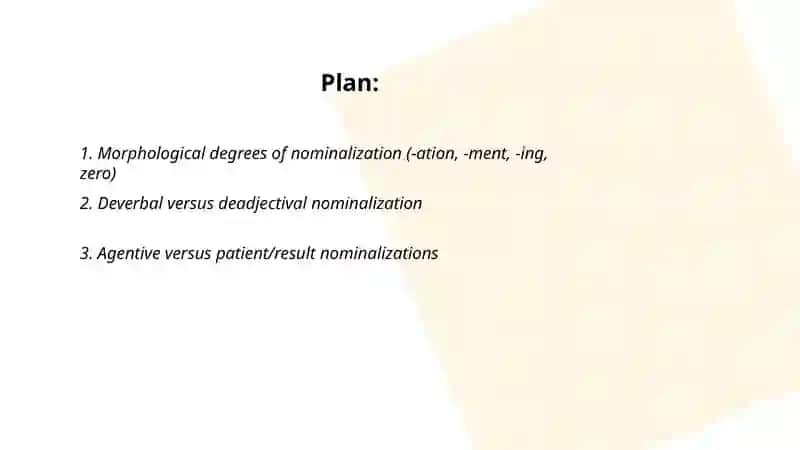 Degree of nominalization 2