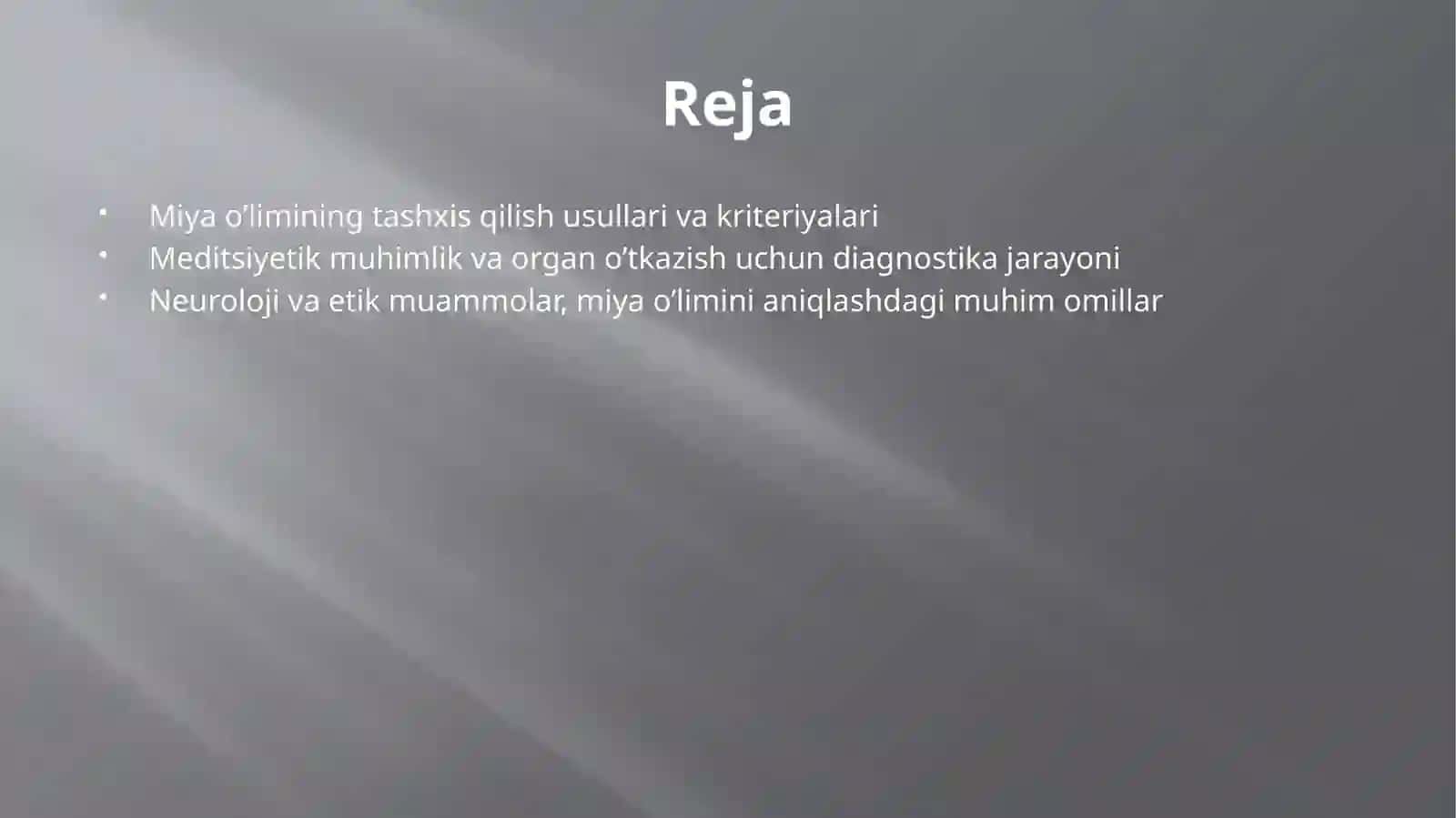 Miya o’limining diagnostikasi 2