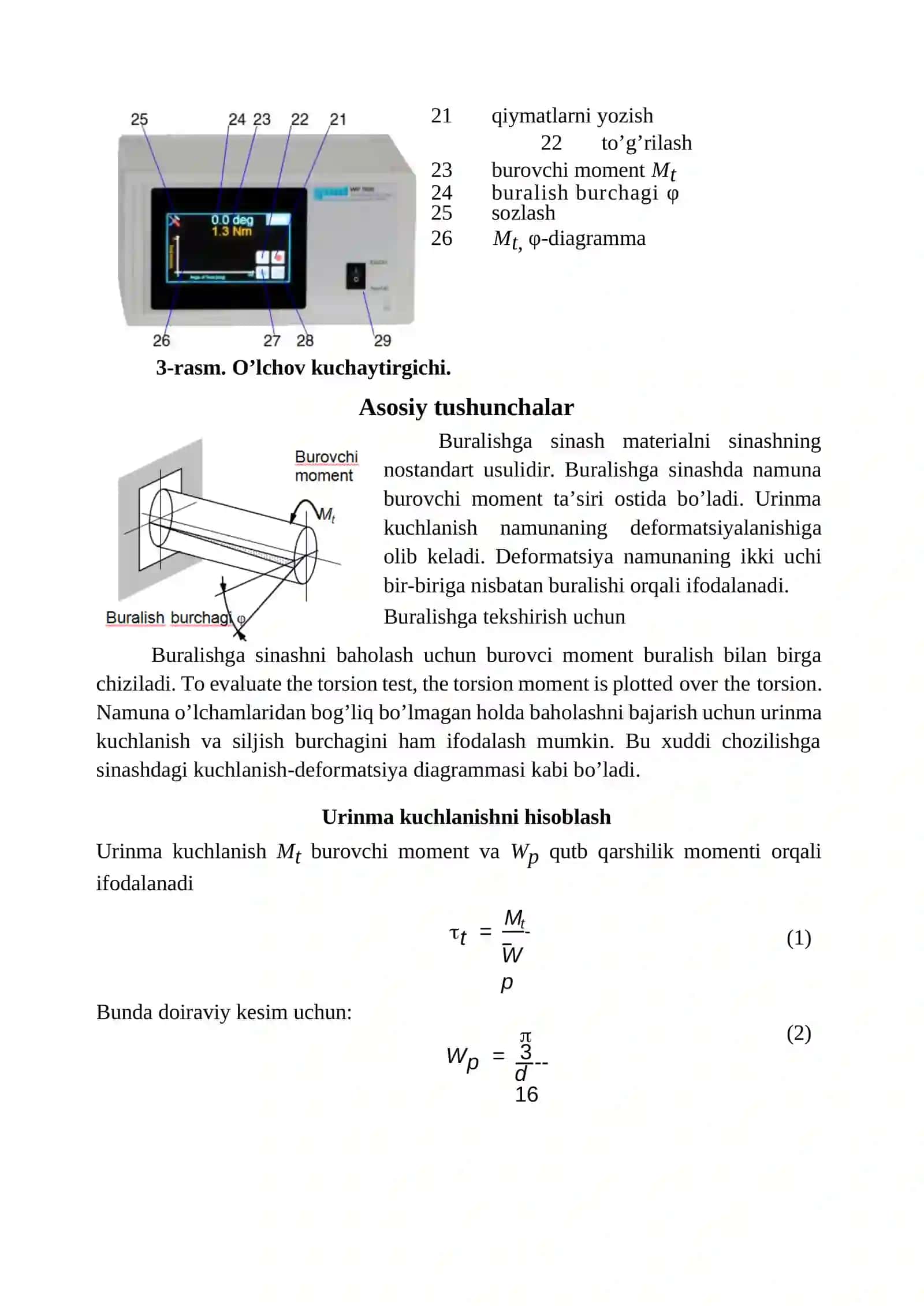 Buralish va siljish moduli 2