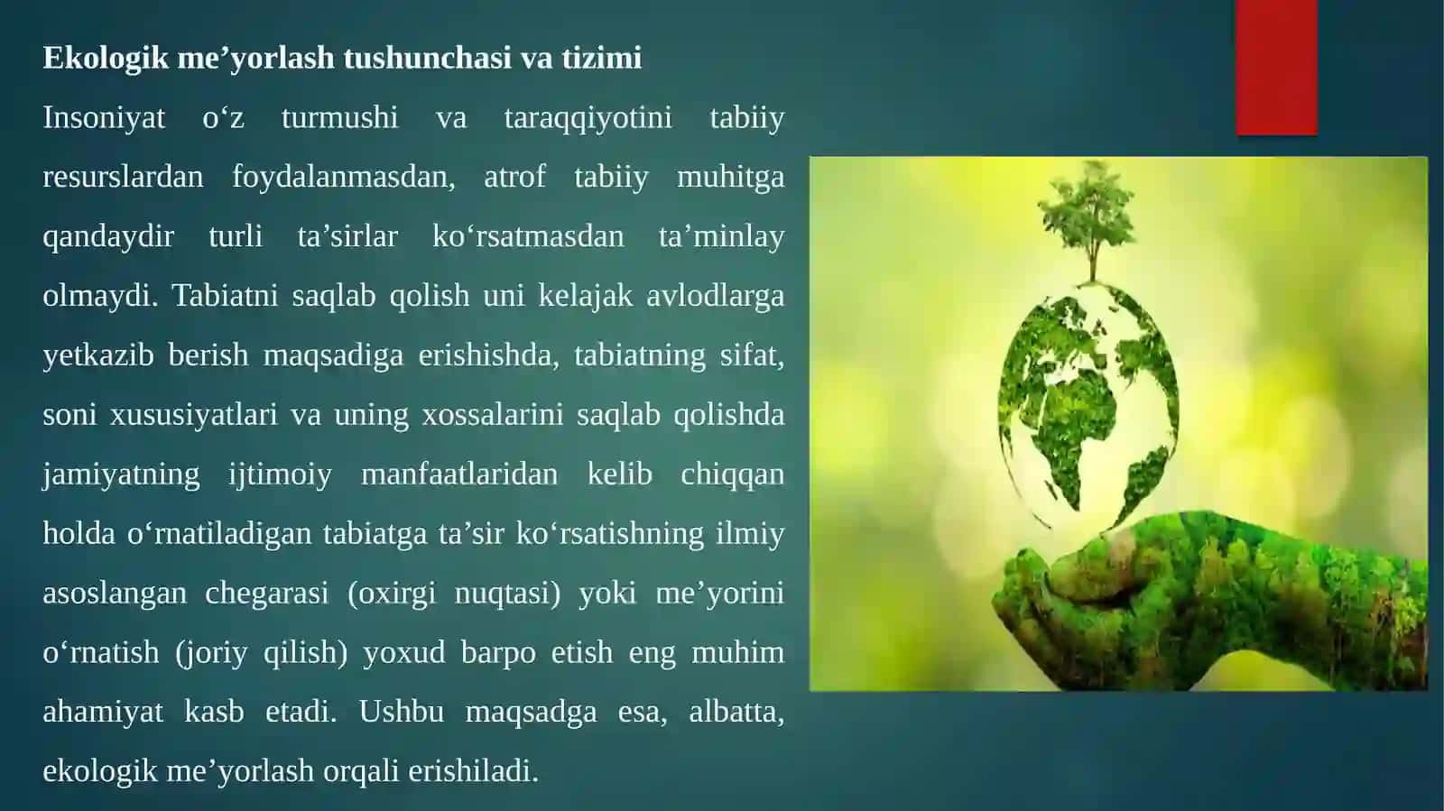 EKOLOGIK ME’YORLASH, STANDARTLASHTIRISH VA SERTIFIKATLASHTIRISHNING HUQUQIY ASOSLARI 2
