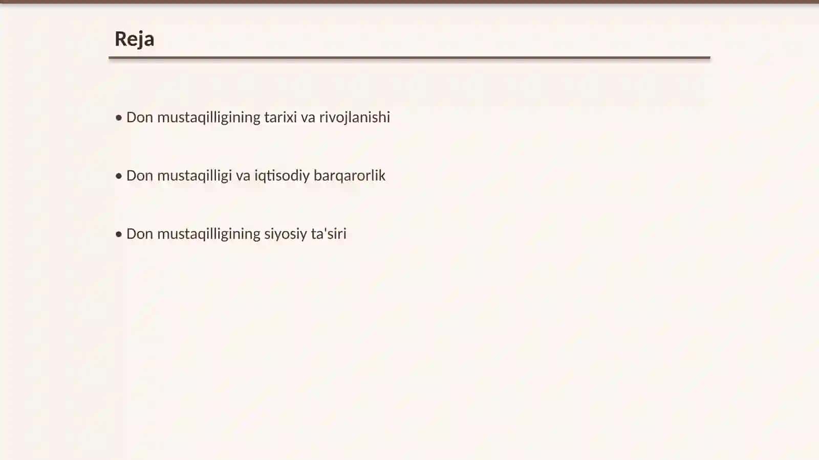 Don mustaqilligining tarixi va rivojlanishi 2