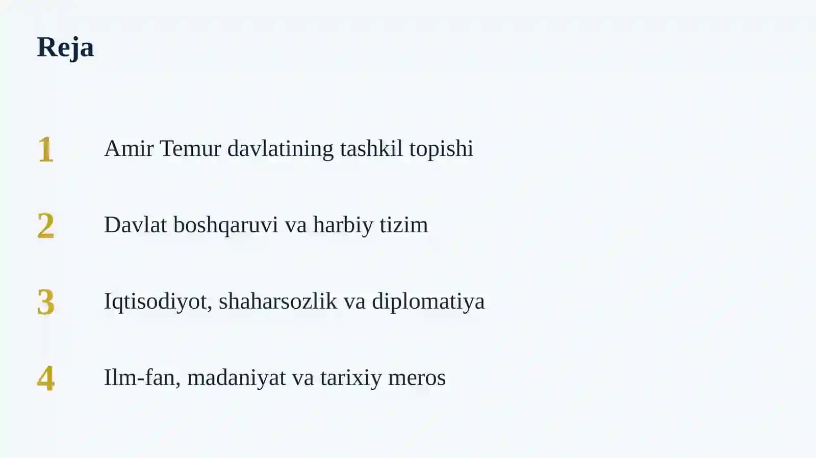 Amir Temur va Temuriylar davrida davlat boshqaruvi va madaniy taraqqiyot 2
